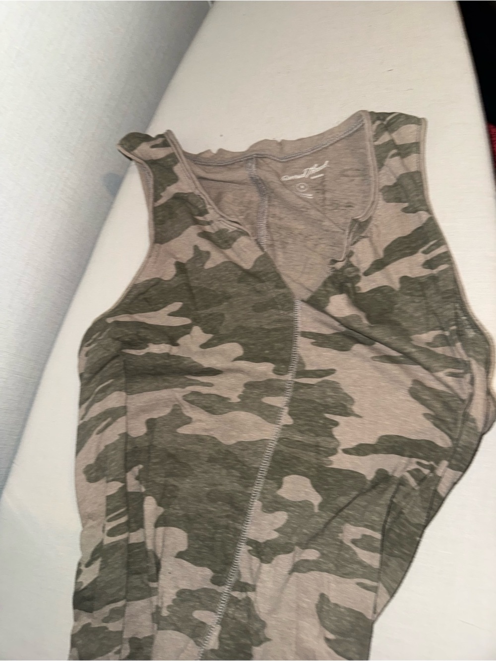 Universal Thread Olive and Tan Camo Sleeveless Wrap Tank